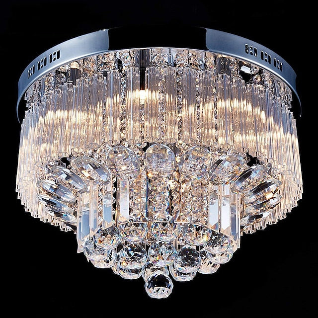 45cm Crystal Chandelier DIY Modernity Luxury Globe K9 Crystal Pendant Lighting Hotel Bedroom Dining Room Store Restaurant LED Pendant Lamp Indoor Crystal Chandeliers Lighting